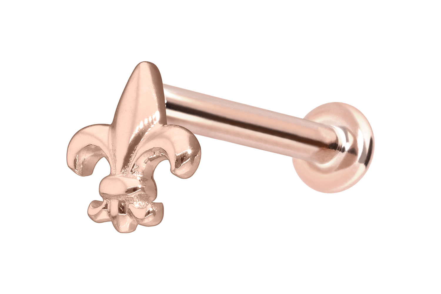 14 Karat Gold Labret Piercing mit Push Fit LILIE
